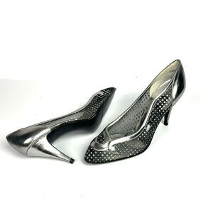 Stuart Weitzman for Neiman Marcus Vintage Sheer Silver Pumps Heels US 7,5